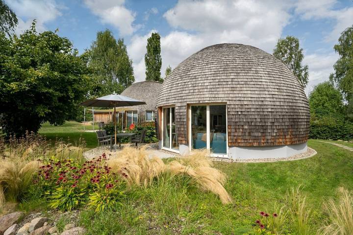 Ferienhaus für 4 Personen, mit Terrasse und Garten sowie Sauna in Holldorf