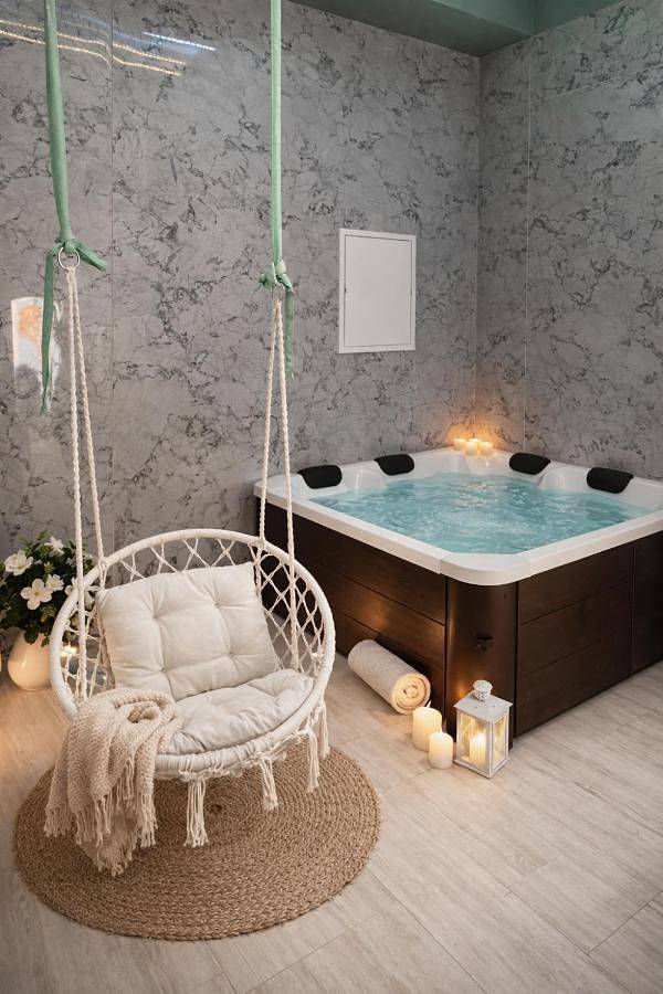 Gîte pour 4 personnes, avec jacuzzi et terrasse ainsi que jardin et sauna à Mardié - 2