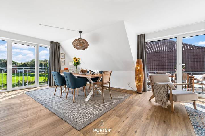 Ferienwohnung für 6 Personen, mit Balkon und Ausblick in Norddeich (Schleswig-Holstein)