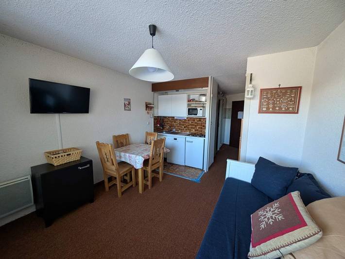 Ganzes Studio, Studio direkt an der Piste 22m², Haustiere erlaubt, mit Parkplatz in Montgenèvre, Briançon und Umgebung