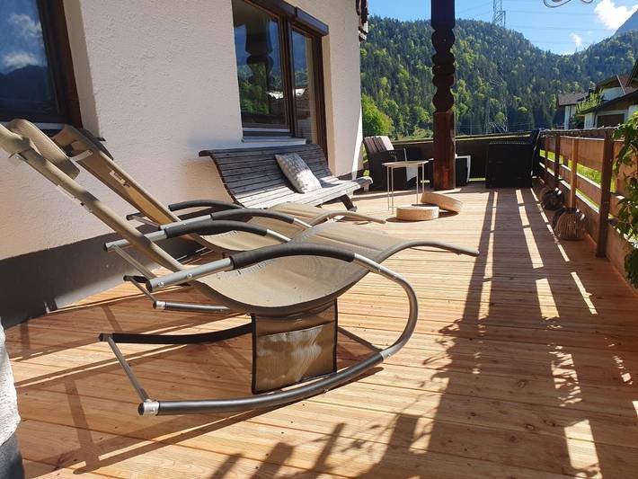 Ferienwohnung für 6 Personen, mit Garten und Ausblick