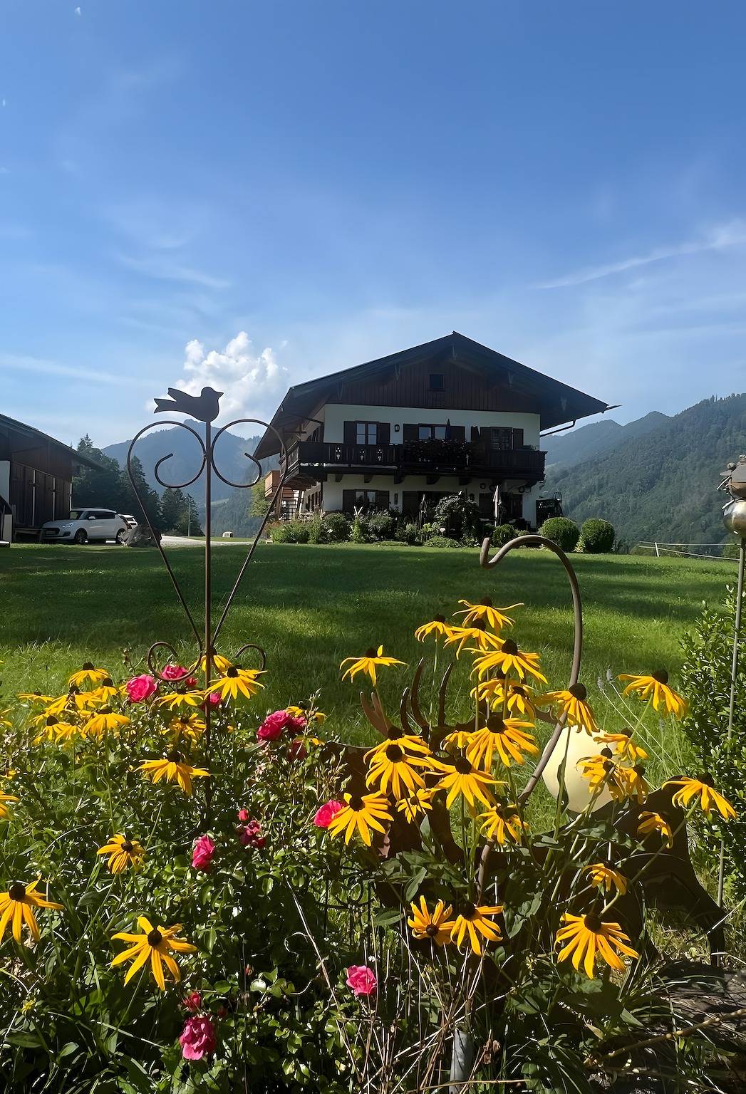 Ganze Wohnung, Ferienwohnung Hochfelln" mit Bergblick, Gemeinschaftsterrasse und Wlan in Ruhpolding, Bayerische Alpen