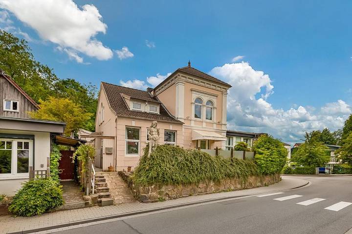 Ferienwohnung für 3 Personen, mit Balkon und Terrasse sowie Garten und Ausblick in Märchenweihnacht auf Schloss Glücksburg