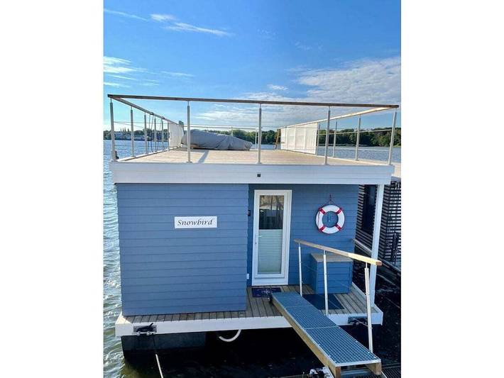 Hausboot für 5 Personen, mit Terrasse und Balkon/Terrasse