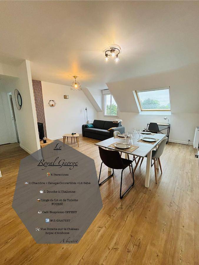 Appartement de vacances pour 4 personnes, avec vue à Amboise