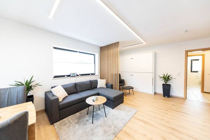Ferienwohnung für 4 Personen, mit Sauna und Garten, mit Haustier