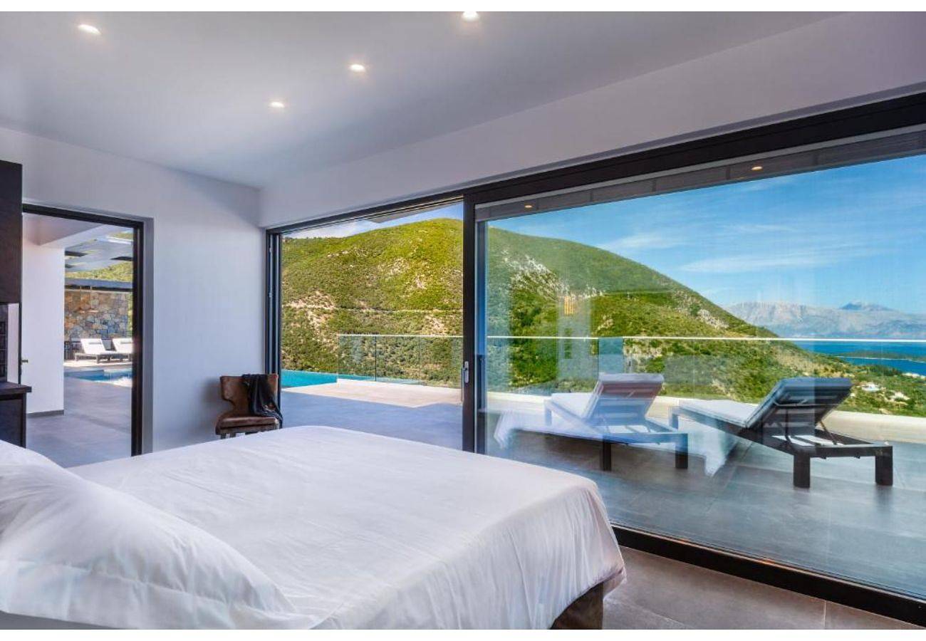 Hel lägenhet, Apartment "Desun Suites Blue" with Sea View, Balcony, Garden and Wi-Fi in Rachi, Grekland