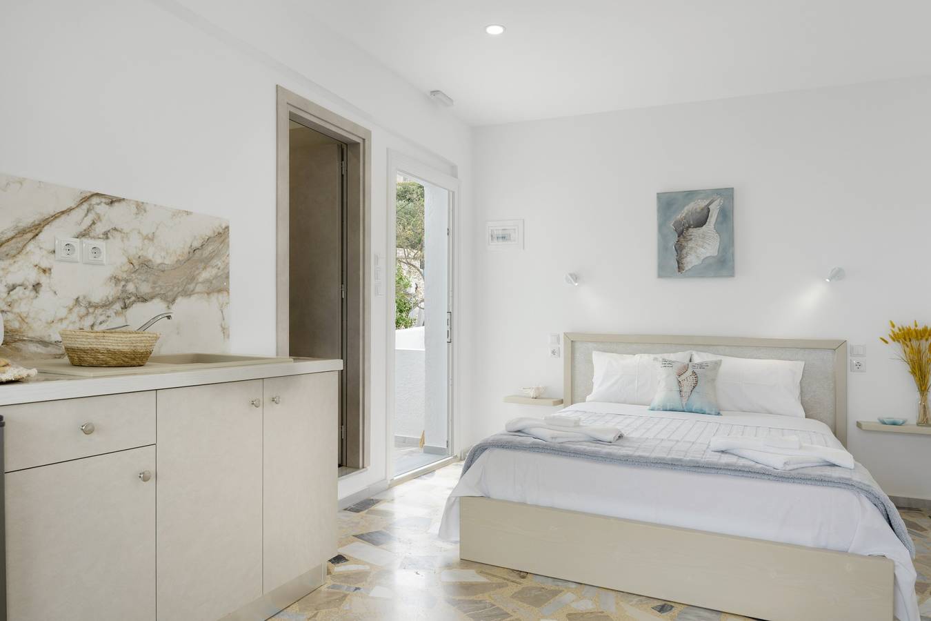 Ganze Wohnung, Apartment 'Double Studio No 9' mit Balkon und Wlan in Panormos, Kalymnos