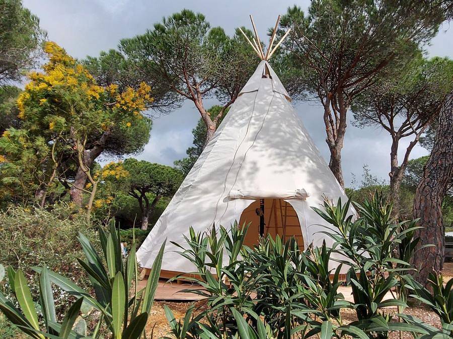 Camping Figurotta - Alojamiento 2 personas - Tipi in Bizanet, Costa mediterránea (Francia)
