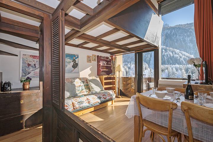 Ferienwohnung für 4 Personen, mit Balkon und Kinderpool in Argentière