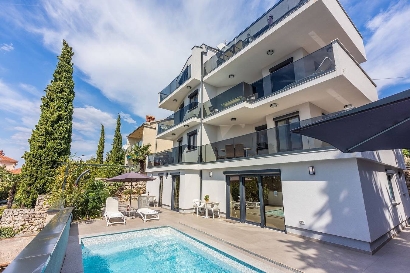 Cały apartament, Modernes Apartment mit Meerblick, 500 Meter Strand in Crikvenica, Żupania primorsko-gorska