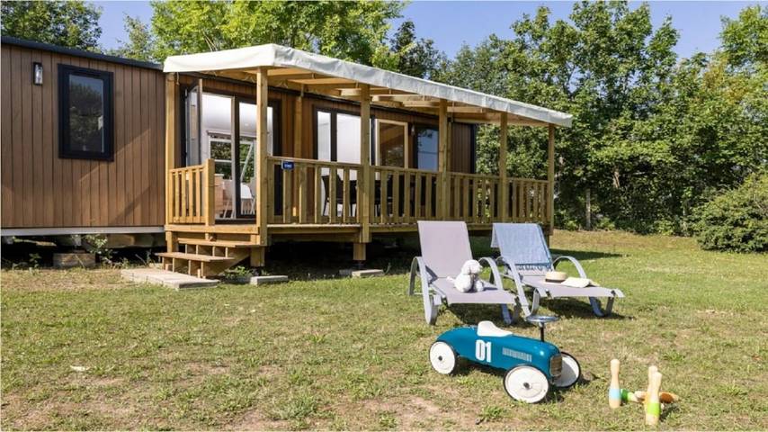 Mobil home pour 8 personnes, avec bassin pour enfant à La Romieu - 3