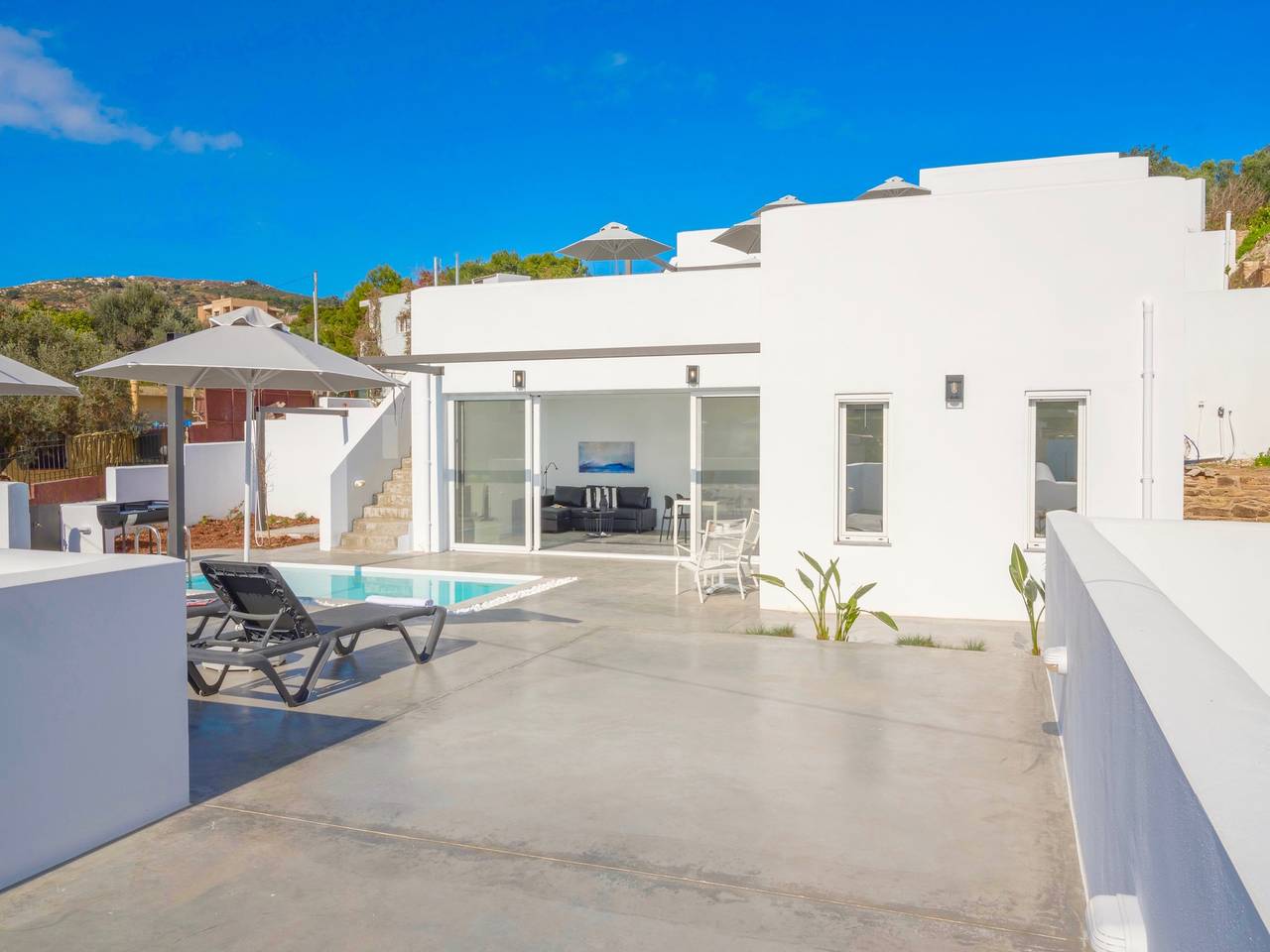 Villa für 4 Personen mit Terrasse in Agia Pelagia, Achlada