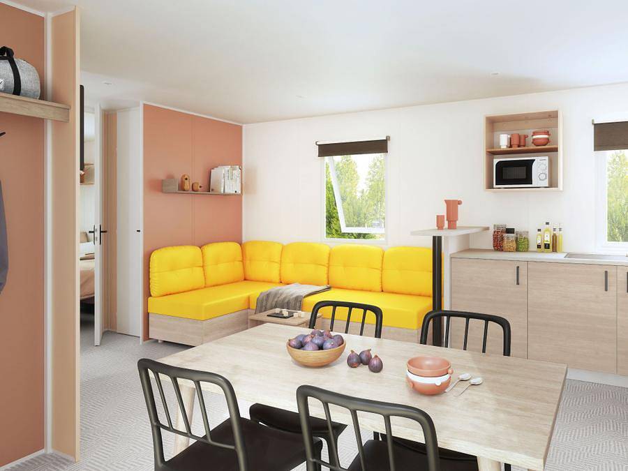 Flower Camping Le Dolium - Mobilheim 6 personen - Mobilheim Premium "Oppidum" Klimaanlage/Tv- 3 Schlafzimmer- 6 Personen Max (Baby inbegriffen) 6 Pers. in Laudun-l'Ardoise, Nimes und Umgebung