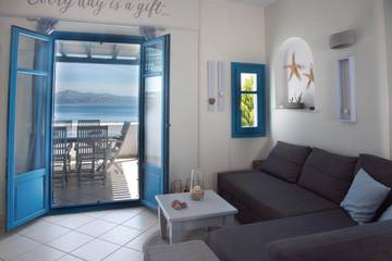 Gîte pour 6 personnes, avec vue et jardin, adapté aux familles dans Píso Livádi
