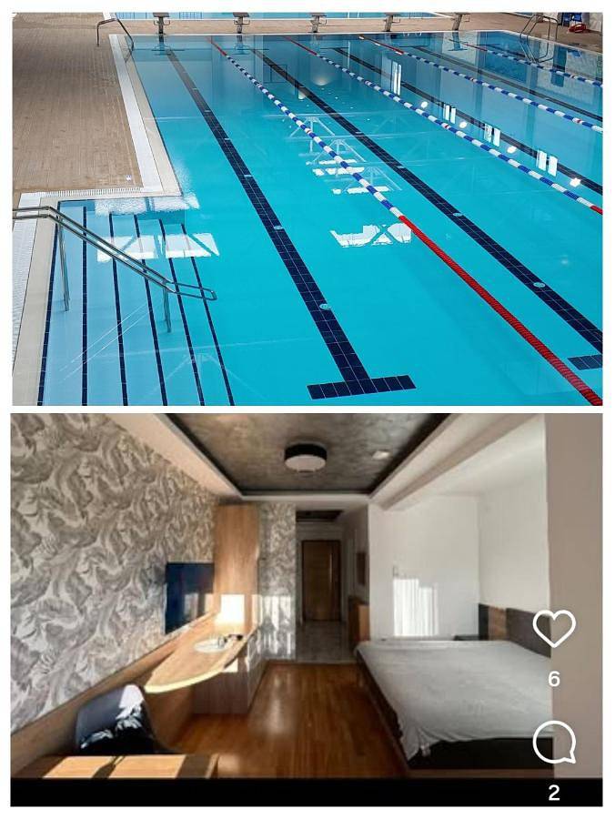 Appartement de vacances pour 3 personnes, avec piscine ainsi que terrasse et vue