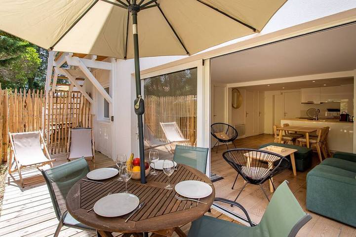 Appartement de vacances pour 4 personnes, avec jardin et balcon à Lège-Cap-Ferret