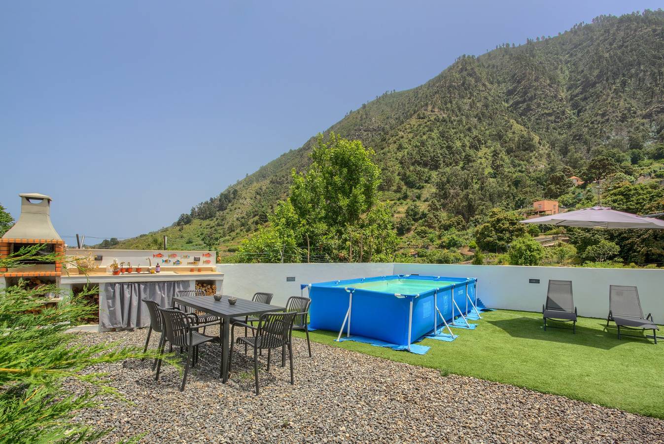 'El Llano' with Sea View, Private Pool and Wi-Fi in La Orotava, North Tenerife