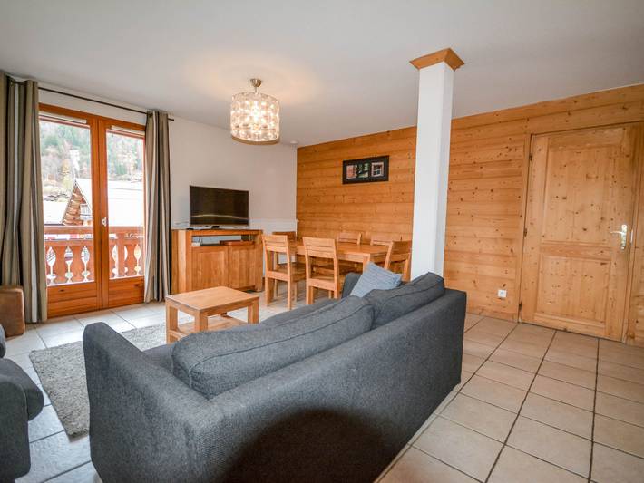 Appartement entier, Appartement Morzine 64m² - Proche remontées mécaniques, WiFi, Sauna, Parking, 6 Pers. in Morzine, Les Portes du Soleil