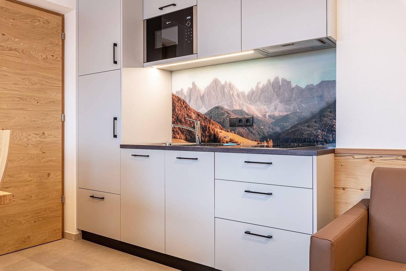 Appartement "Planerhof Alpenrose" avec vue sur la montagne, terrasse commune et Wi-Fi in Pardell, Funes