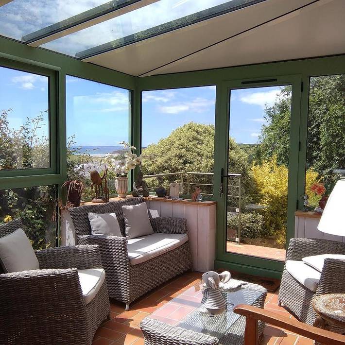 Location de vacances pour 8 personnes, avec vue et jardin, animaux acceptés dans Plage Ty An Quer Plonevez Porzay - 2