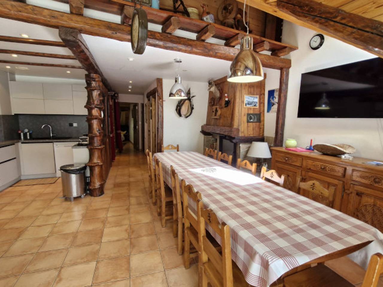 Appartement entier, Chalet 11 pers, 5 ch, pied des pistes, balcon, parking, Wi-Fi, cheminée, Serre Chevalier in Saint-Chaffrey, Serre Chevalier