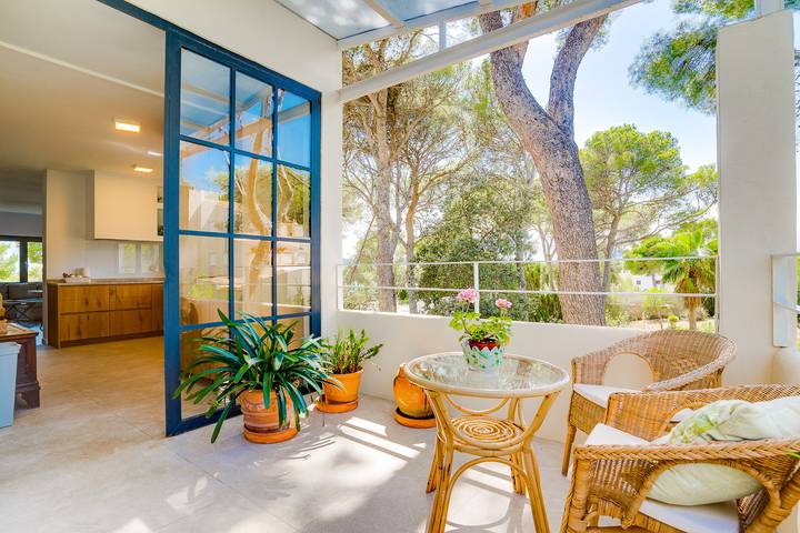 Apartamento para 4 personas, con Balcón además de Terraza y Jardín en Son Servera