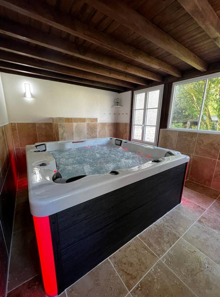 Gîte pour 12 personnes, avec piscine et jacuzzi ainsi que jardin et terrasse