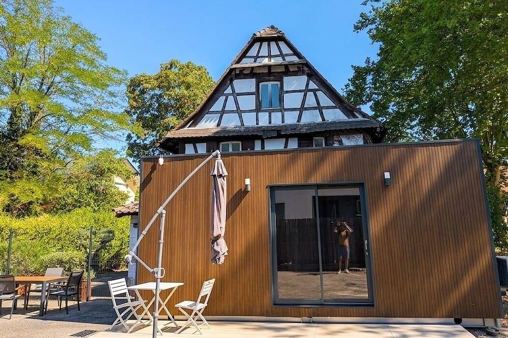 Studio indépendant avec jardin, clim et garage in Gribskov Region, Région de Strasbourg