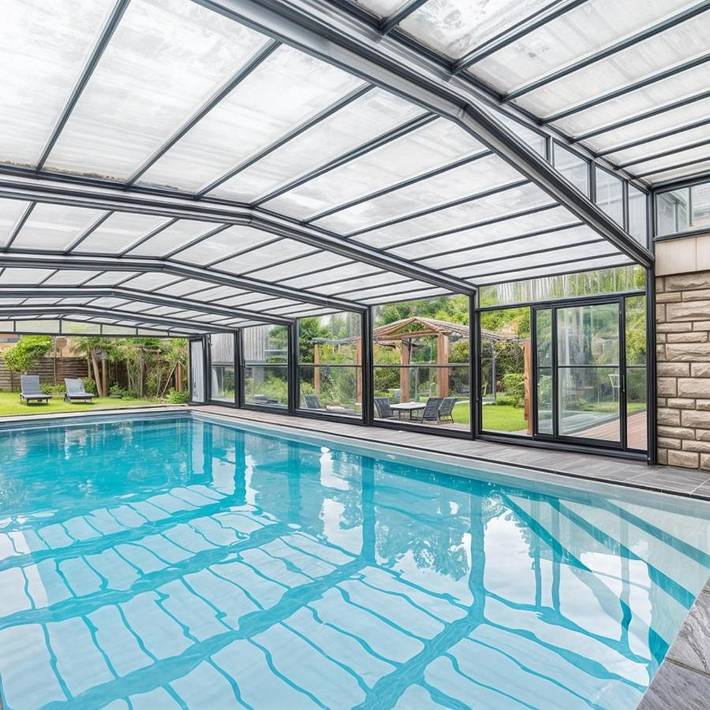 Maison de vacances pour 8 personnes, avec Terrasse ainsi que Jardin et Piscine