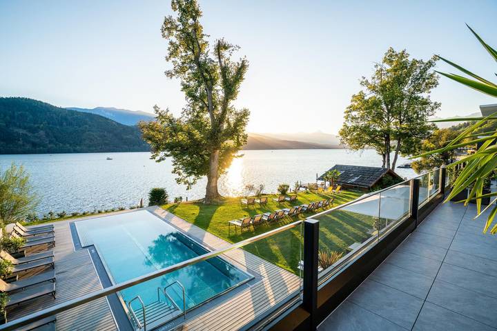 Hotel für 4 Personen, mit Seeblick und Pool sowie Sauna und Balkon, kinderfreundlich am Millstätter See - 2
