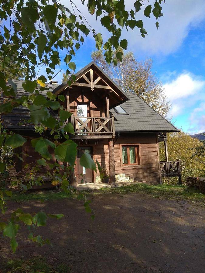 Domek letniskowy dla 3 osób, z Balkon i Taras oraz Ogród i Widok w Bieszczady