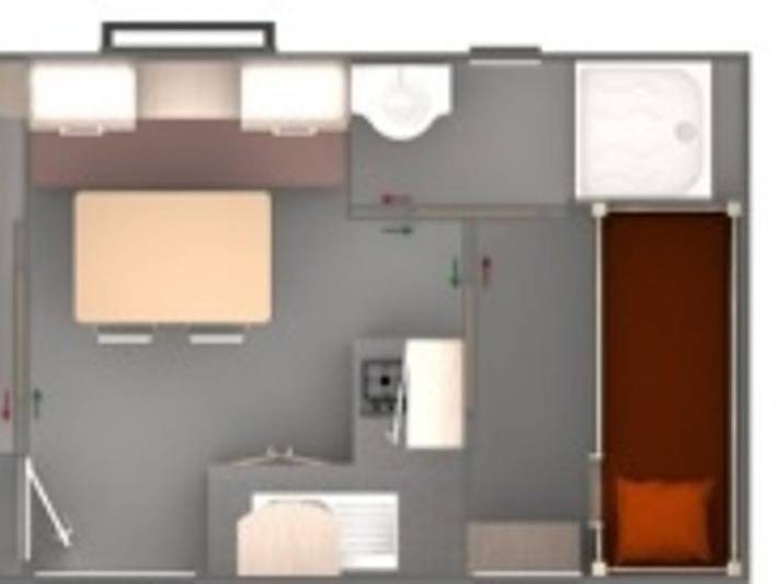 Camping Las Chancas - Mobilheim 2 personen - Trigano Evo 18 in Sainte-Eulalie-en-Born, Côte d’Argent
