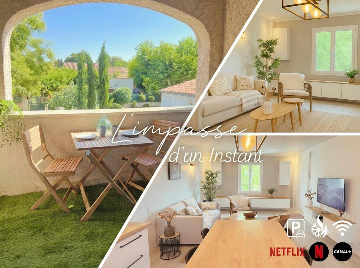 Appartement entier, ''' Impasse d'un Instant ''' 8min Aix - Clim & Parking in Venelles, Région d'Aix-en-Provence
