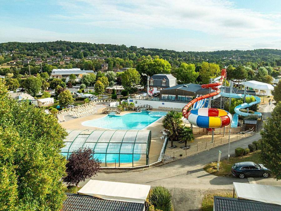 Camping la Vallée - Mobilheim 4 personen - Mobilheim | Comfort | 2 Zi. | 4 Pers. | Einfache Terrasse | Clim. in Houlgate, Lisieux und Umgebung