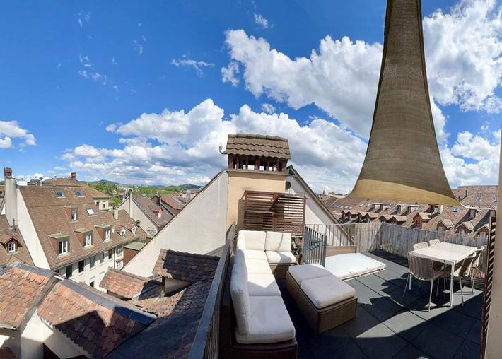 Ferienwohnung für 4 Personen, mit Terrasse und Ausblick in Bern
