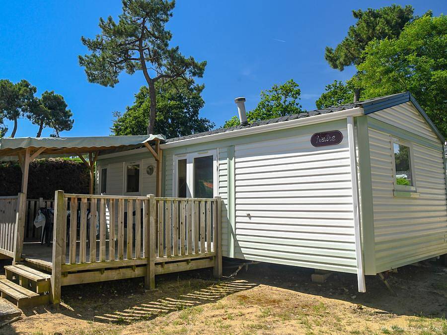 Camping Paradis - La Pomme de Pin - Mobilheim 6 personen - Aqua 2 Zimmer 4/6 Personen Halboffene Terrasse in Jard-sur-Mer, Vendée