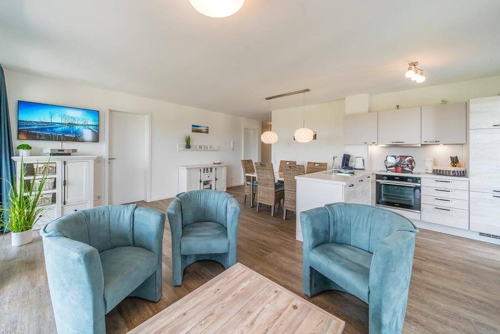 Ganze Wohnung, Premiumapartment in toller Lage am Deich mit Sauna, großem Balkon und Meerblick in Schillig Strand, Wangerland