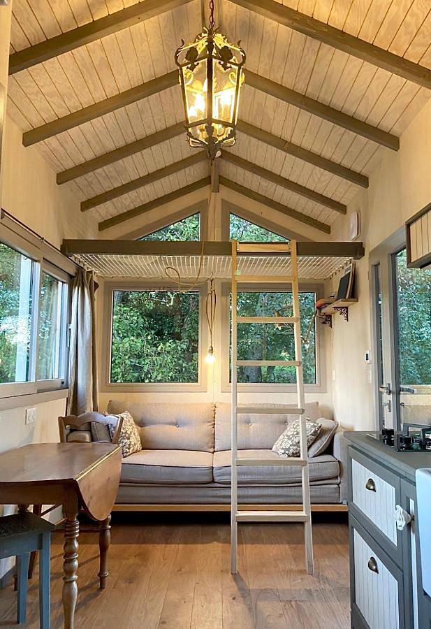 Maison de vacances pour 3 personnes, avec jardin ainsi que piscine et vue