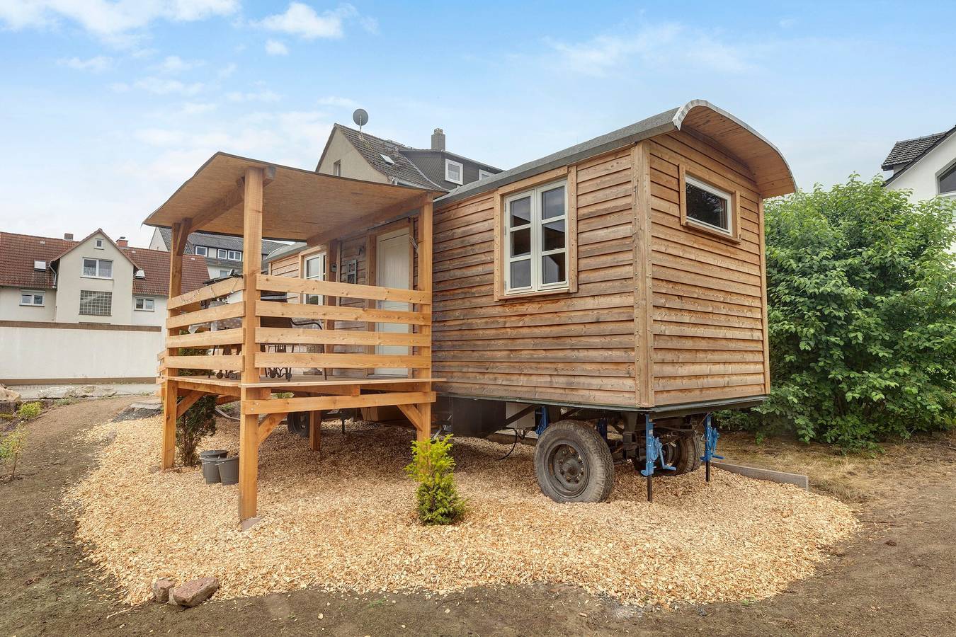 Casa 'Tiny House' con terraza privada, wifi y aire acondicionado in Lohfelden, Hessisches Bergland