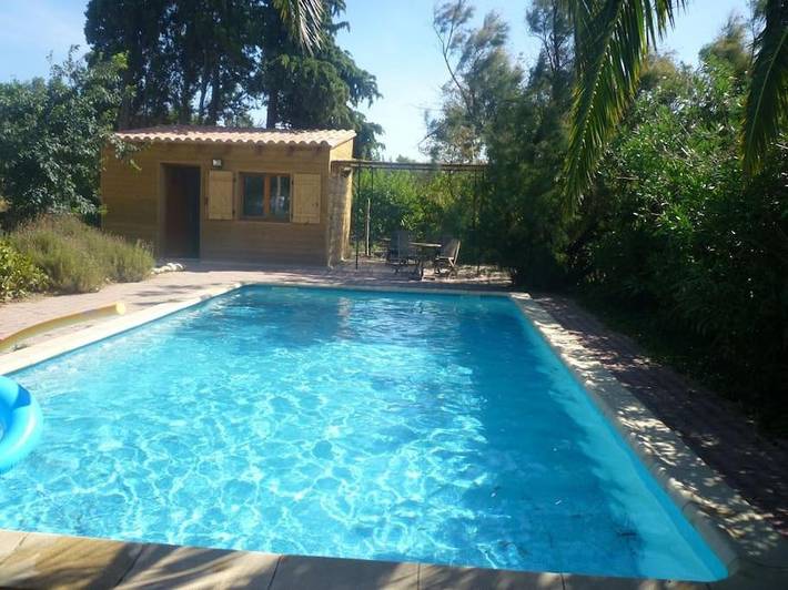 Gîte pour 7 personnes, avec Terrasse et Jardin ainsi que Piscine et Vue à Saint-Féliu-d'Avall