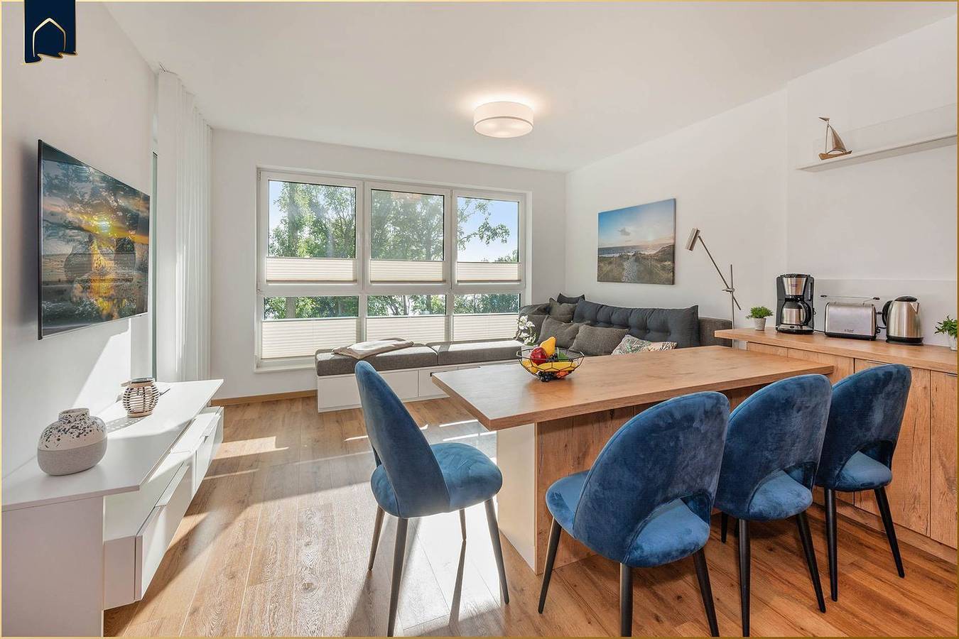 Ganze Wohnung, Moderne Ferienwohnung mit Balkon, idyllisch & ruhig im Grünen gelegen in Zirchow, Usedom