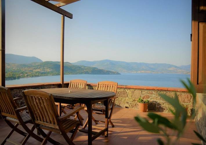 Ferienhaus für 5 Personen, mit Balkon und Ausblick in Petra (Griechenland)