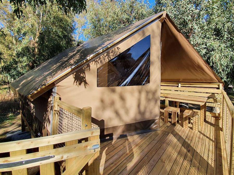 Camping La Pinède - Tienda de lona y madera 4 personas - Saleccia in Calvi, Region de Calvi