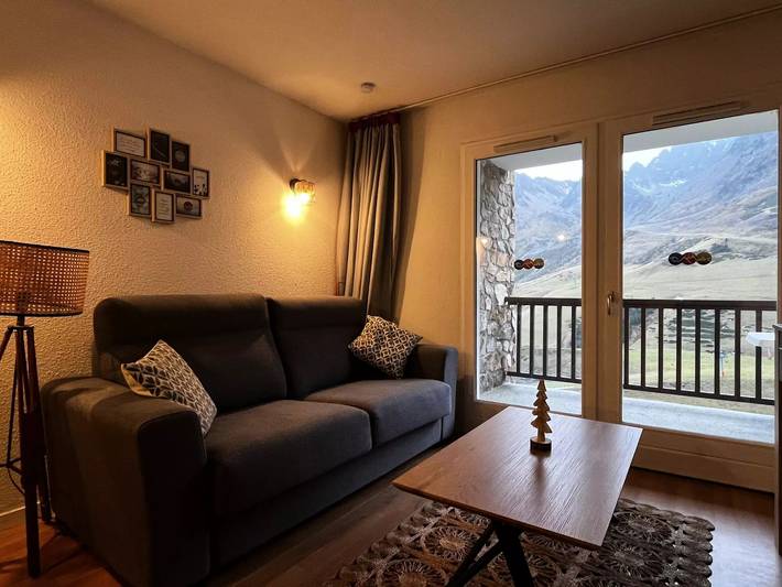 Apartamento para 4 personas, con balcón además de piscina y vistas en La Mongie