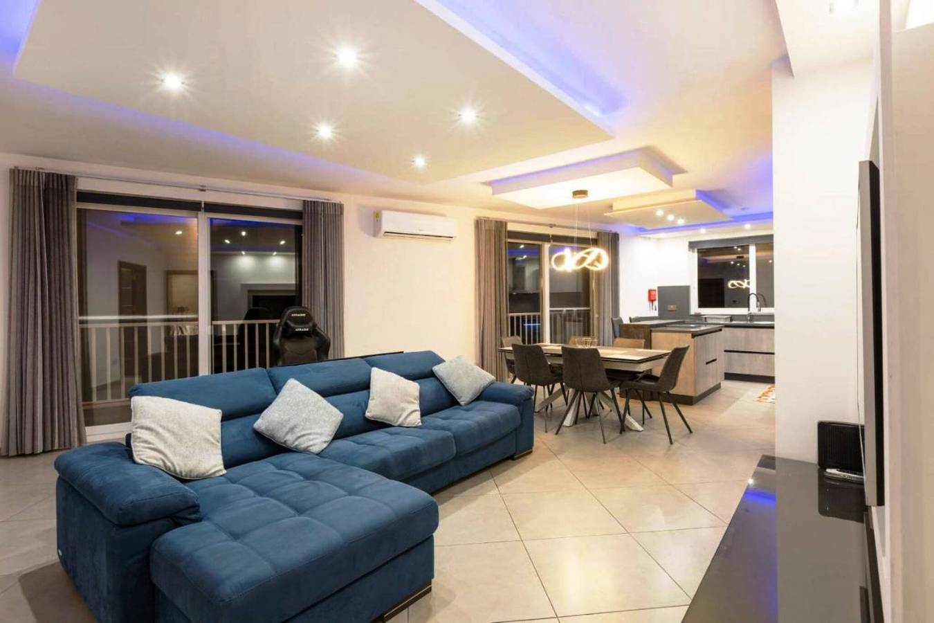 Ganze Wohnung, Luxusapartment in Gzira in der Nähe von Sliema. 3-Zimmer-Apartment für 8 Personen in Gzira, Insel Malta