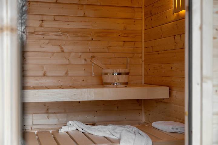 Blockhütte für 2 Personen mit Sauna in Kortgene, Niederländische Nordsee