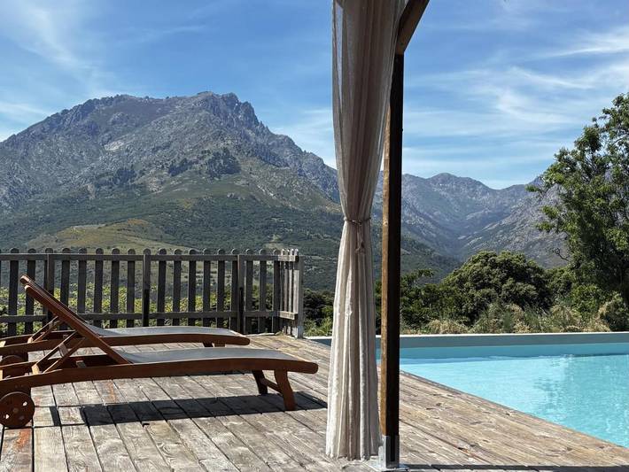 Tente pour 2 personnes, avec piscine et vue ainsi que terrasse et jardin, animaux acceptés en Corse - 3