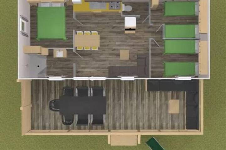 Camping pour 6 personnes, avec Jacuzzi et Piscine