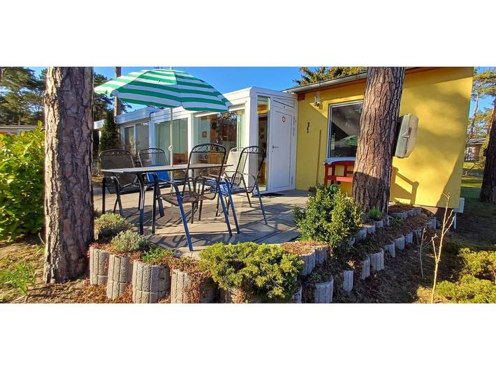 Bungalow für 5 Personen, mit Terrasse und Garten